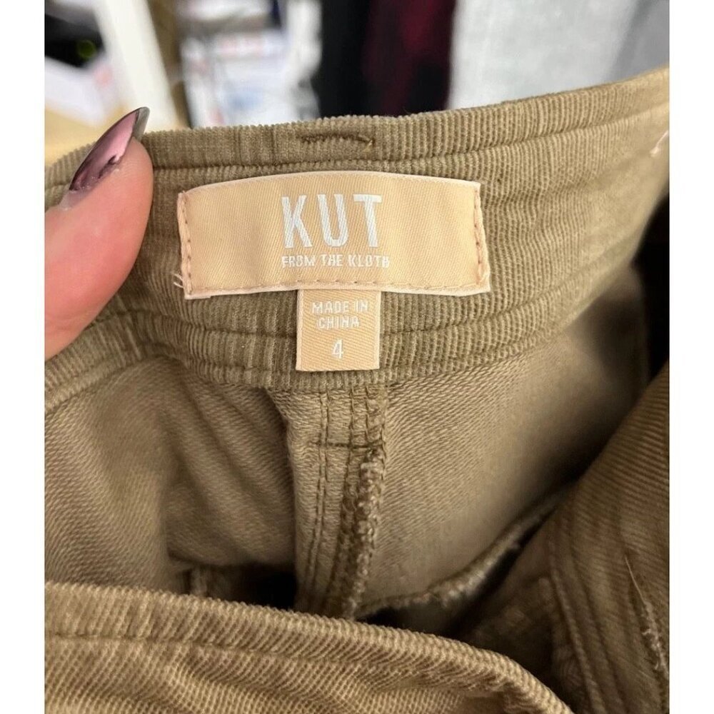 Kut from the Kloth Kaya High Rise Straight Leg Corduroy Pants Tan Size 4 Women’s - Picture 3 of 5
